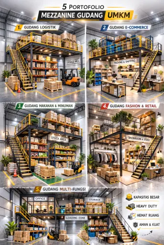 Mezannine Gudang Kecil UMKM di Bsd